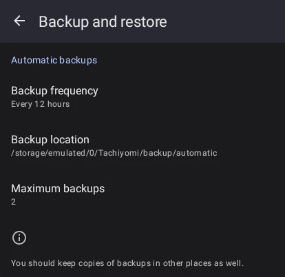 Automatic Backups